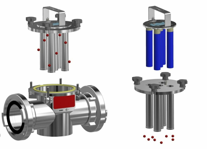 Application image of install a magnetic separator into an existing piping system